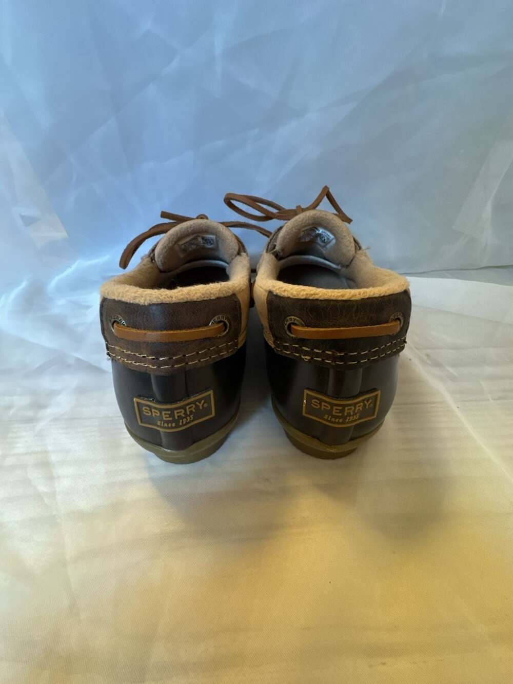 Sperry Women's Saltwater 1-Eye Duck Shoe Light Brown STS85458 Size 6 - Picture 3 of 6